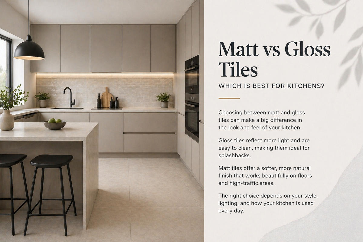 Matt vs Gloss Tiles: Which Is Best for Bathrooms & Kitchens?