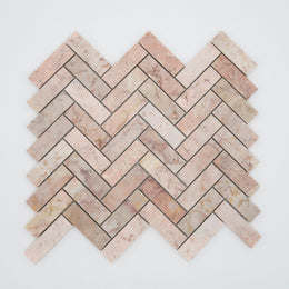 Pink Marble – Herringbone tile image
