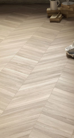 Sleek Wood Beige 11x54cm Chevron