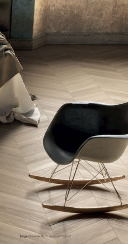 Sleek Wood Beige 11x54cm Chevron