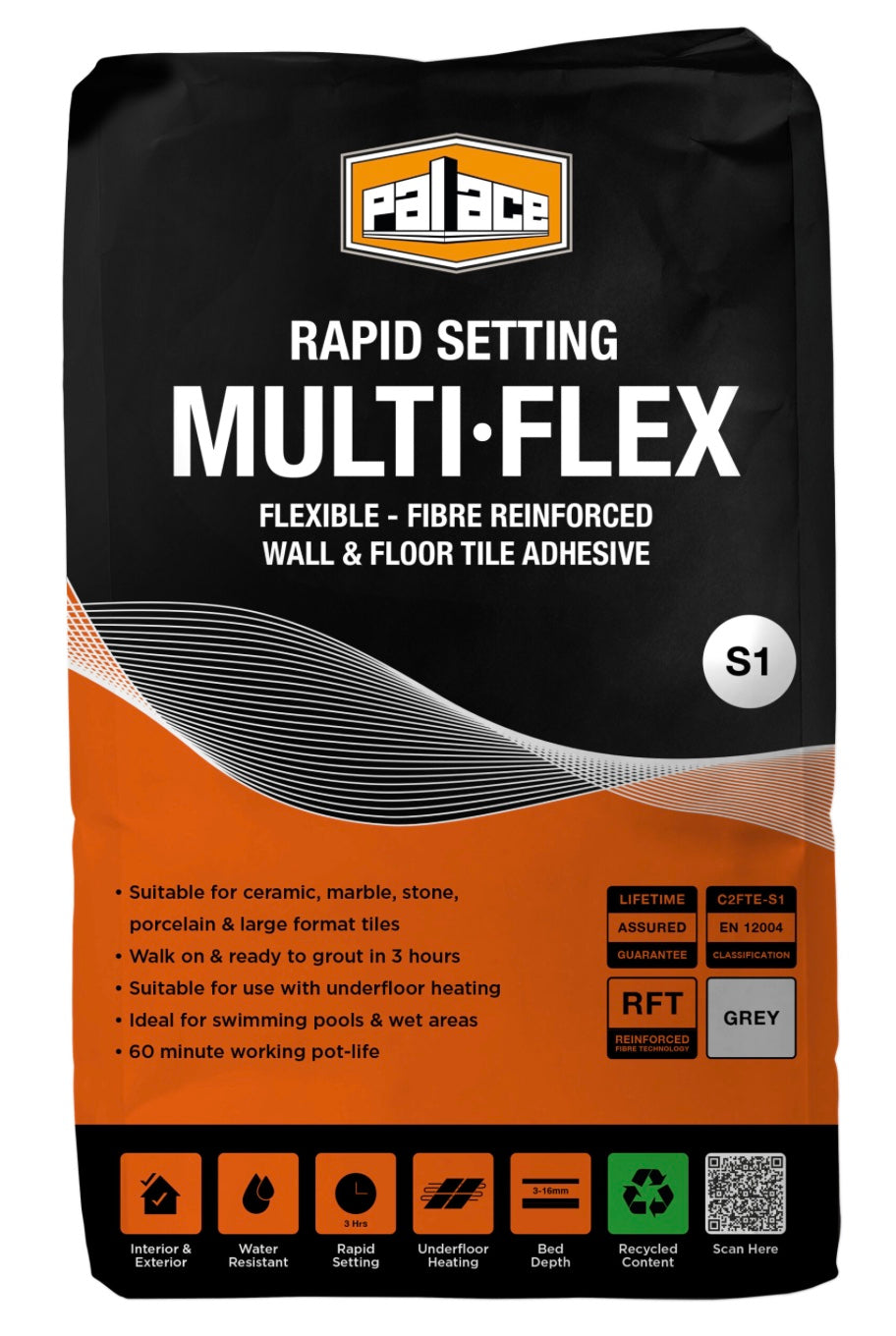 20kg S1 Tile Adhesive Grey MultiFlex Only £13.50 per bag