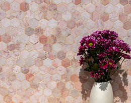 Pink Marble - Hexagon