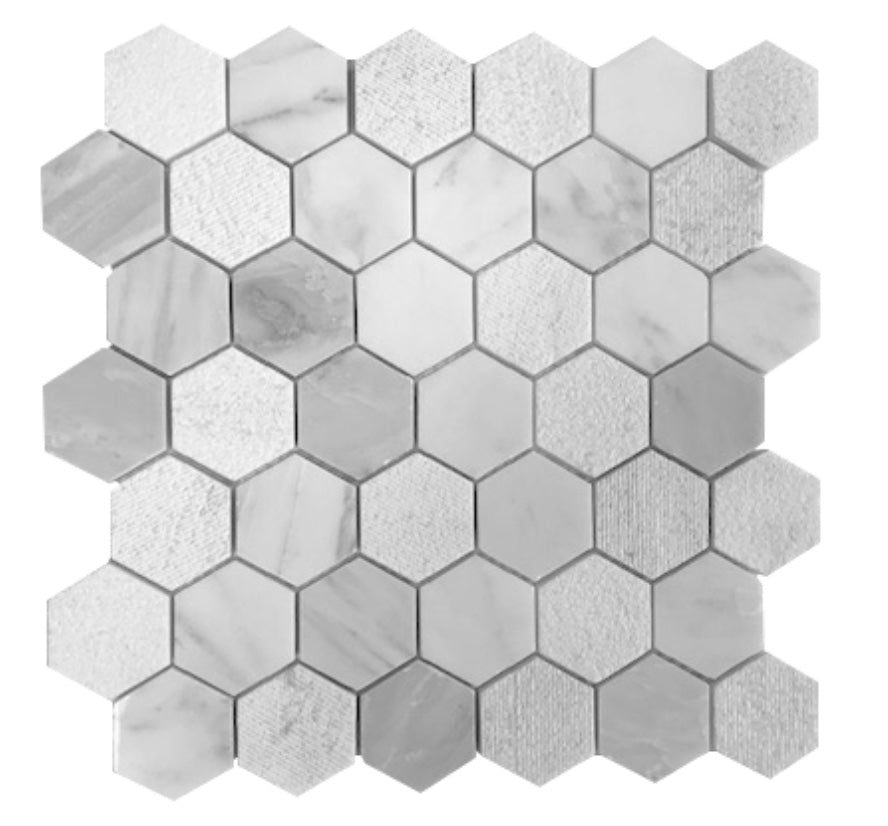 Hampton - Large Textured Hexagon – Discount Tile And Bathroom Warehouse ...