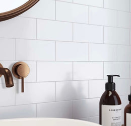 Metro Flat Matt White 10x30cm