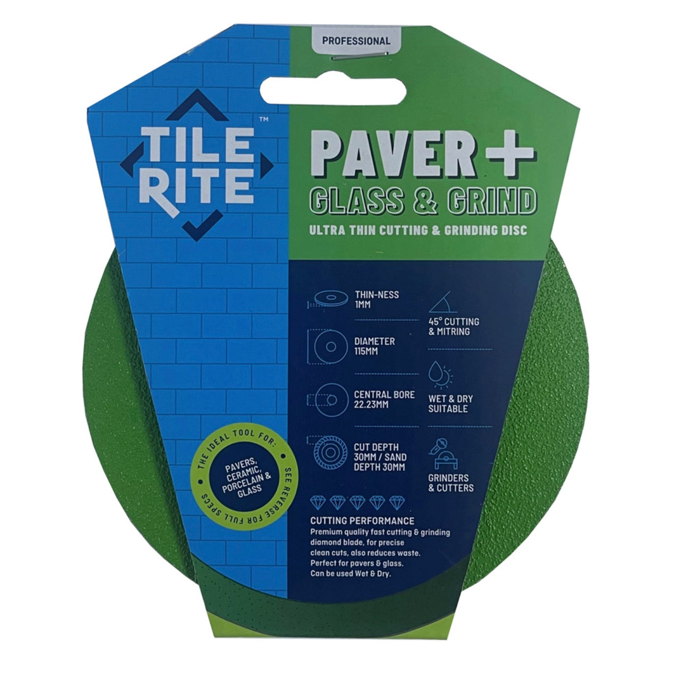 PAVER+ GLASS & GRIND ULTRA THIN CUTTING DISC