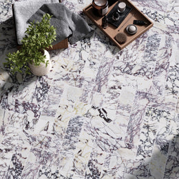 Arabescato Viola Herringbone Marble Tile tile image