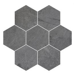 Brazilian Black Hexagon Slate Tile image 2