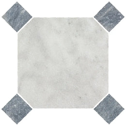 Caria Luna - Ash Blue Octagon Marble Tile image 2