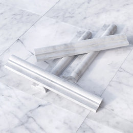 Carrara Marble Dado Border Tile image 2