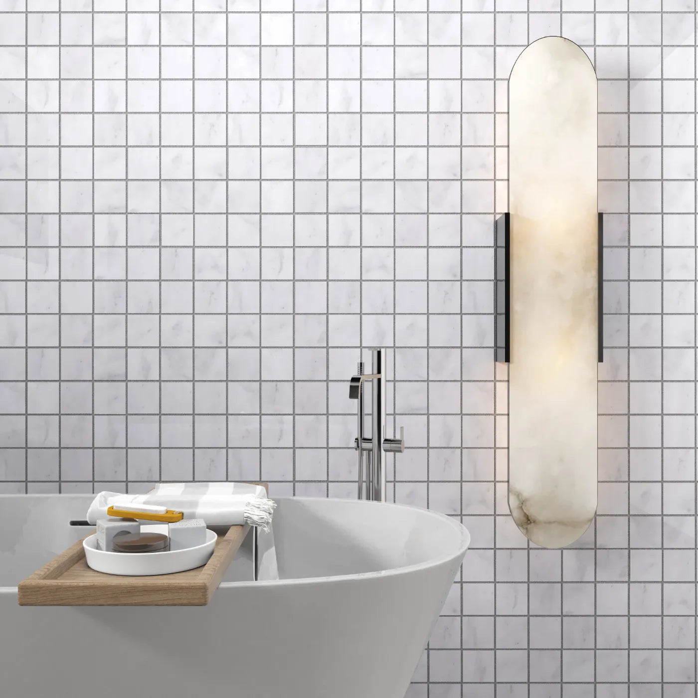 Carrara White Marble Mosaic Tile - Polished tile image