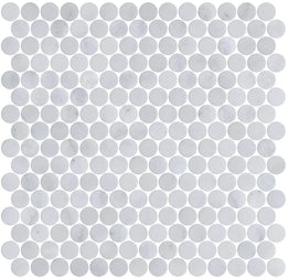 Carrara White Marble Penny Tile image 3