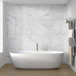 Carrara White Marble Tile - Polished tile image