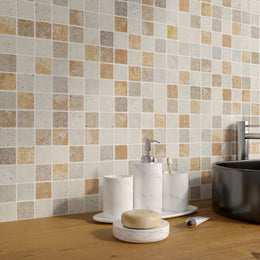 Classico - Giallo - Noce Travertine Mosaic Tile tile image