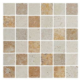 Classico - Giallo - Noce Travertine Mosaic Tile image 2