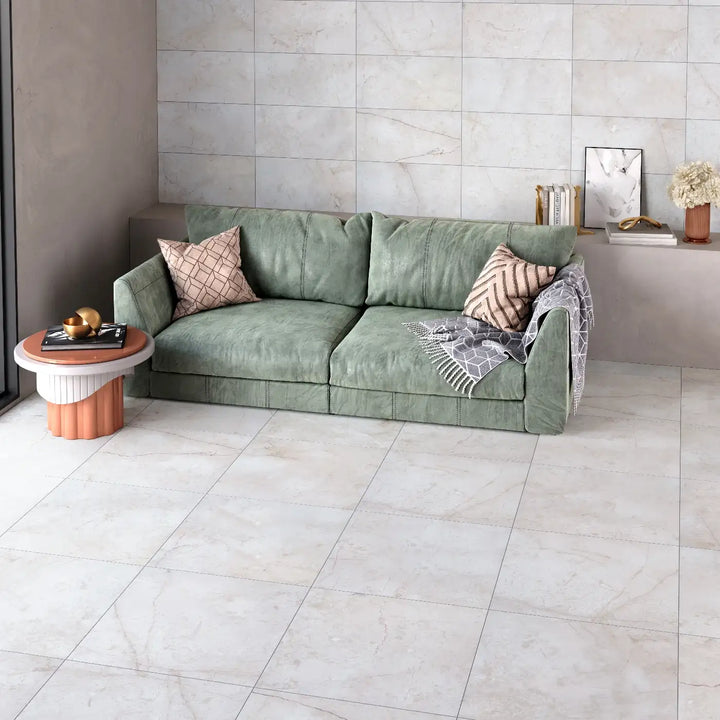 Crema Marfil Marble Tile - Honed tile image