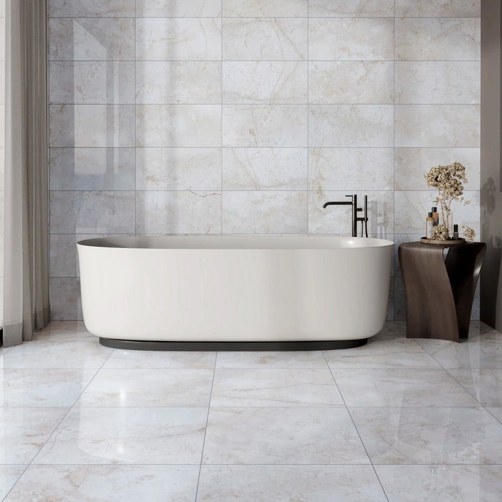 Crema Marfil Marble Tile - Polished tile image