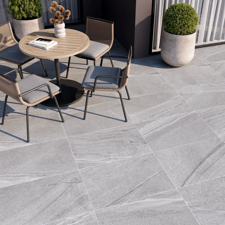 Cutstone Grey Anti Slip Outdoor Porcelain Tile tile image