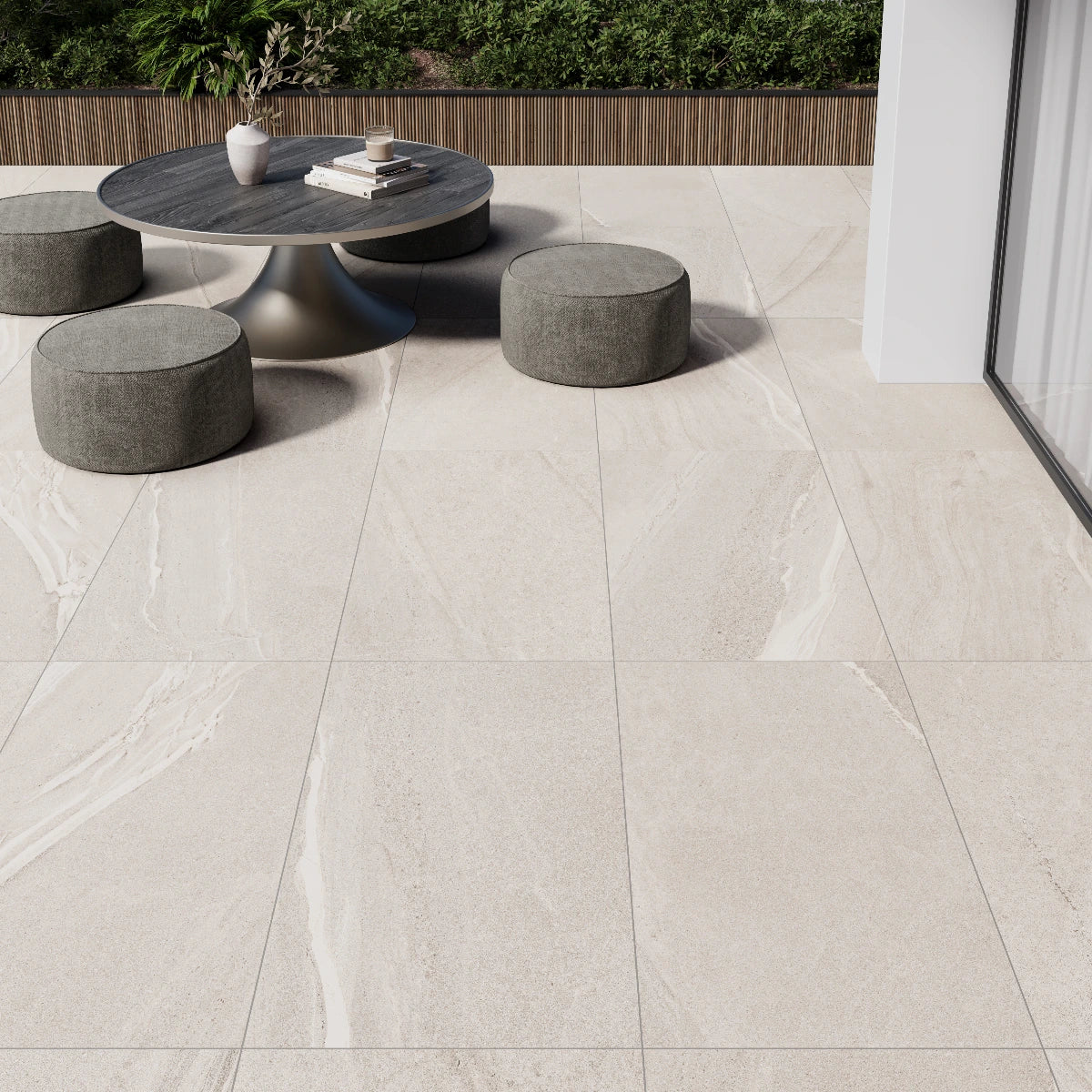 Cutstone White Anti Slip Outdoor Porcelain Tile tile image