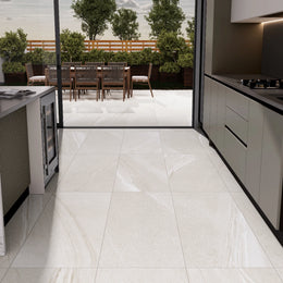 Cutstone White Porcelain Tile tile image