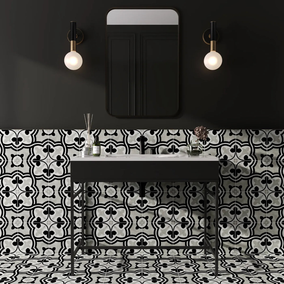 Form Ice Baroque Patterned Porcelain Tile tile image