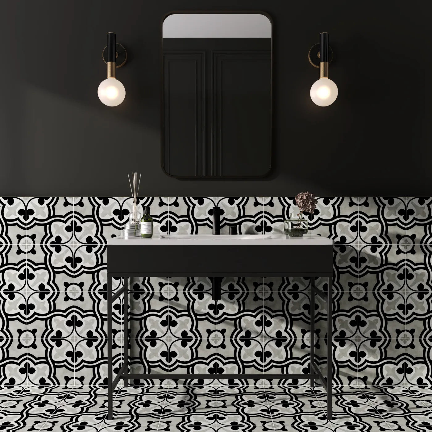 Form Ice Baroque Patterned Porcelain Tile tile image