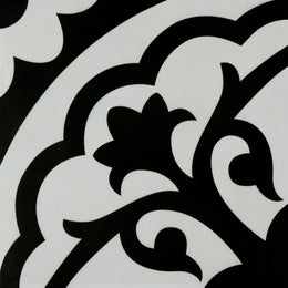Form Monochrome Lotus Patterned Porcelain Tile image 3