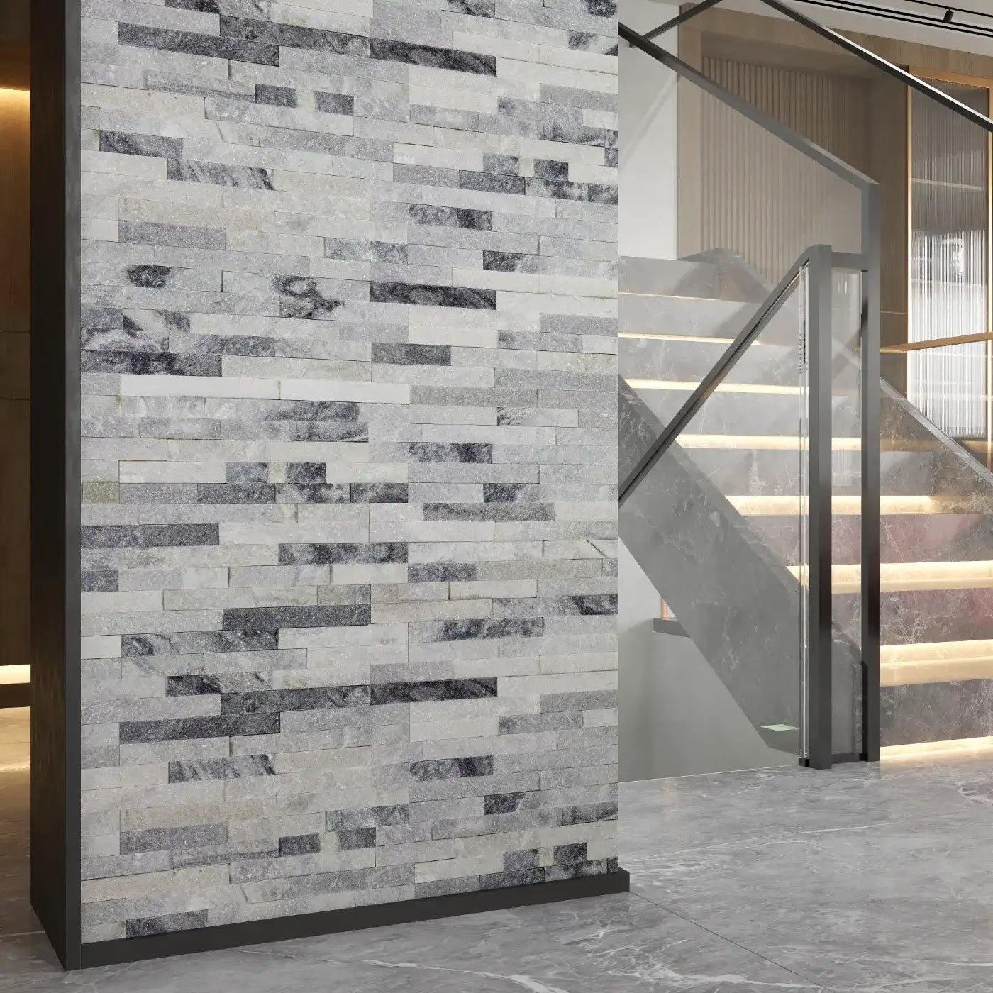 Glacier Grey Slate Riven Tile tile image
