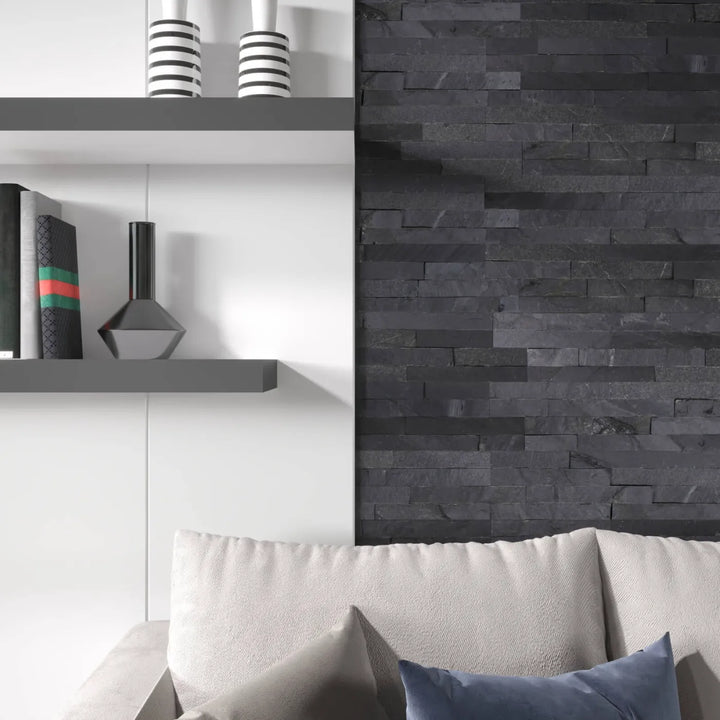 Imperial Black Riven Slate Tile tile image