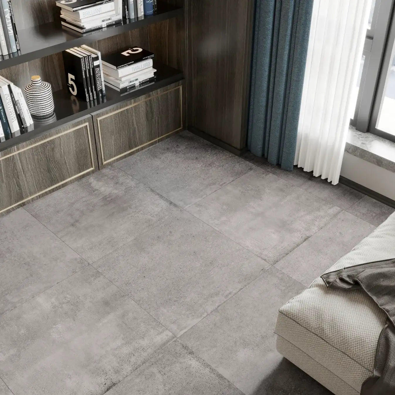 Industria Chromium Colourbody Concrete Effect Porcelain Tile tile image