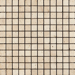 Lydia Classico Travertine Mosaic Tile - Honed Filled image 3