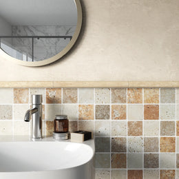 Lydia Classico Travertine Pencil Border Tile tile image