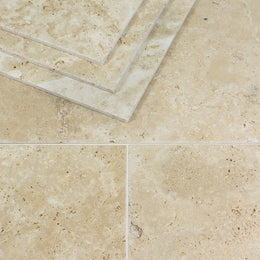 Lydia Classico Travertine Tile - Unfilled Tumbled Edge image 2