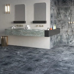 Nero Venato Porcelain Tile - Rectified Edge Polished Finish image 2