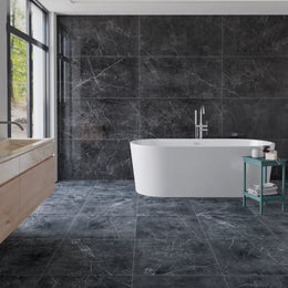Nero Venato Porcelain Tile - Rectified Edge Honed Finish image 6