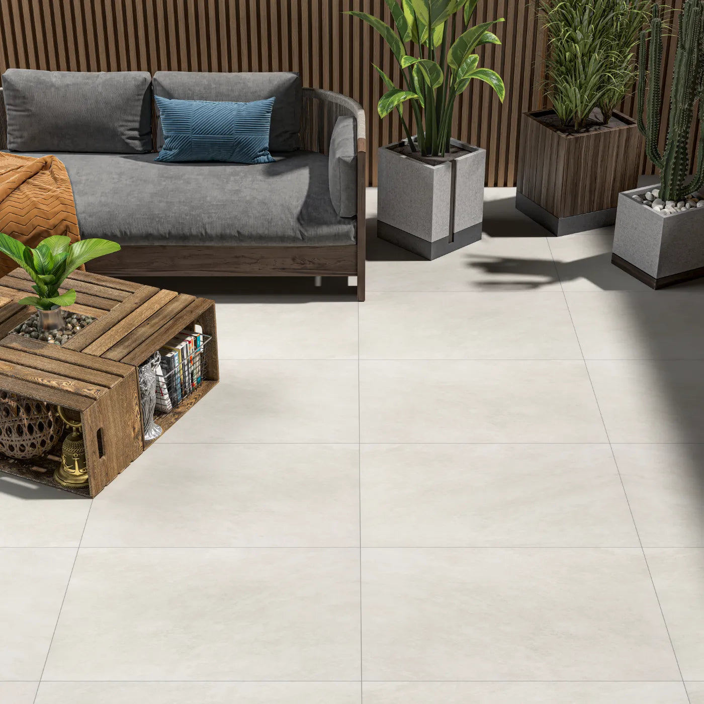 Quartz White Anti Slip Outdoor Porcelain Tile tile image