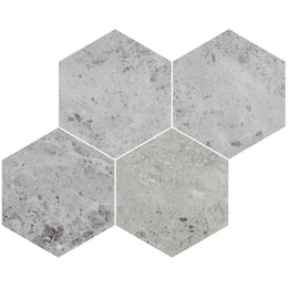 Silver Moon Hexagon Marble Tile image 2