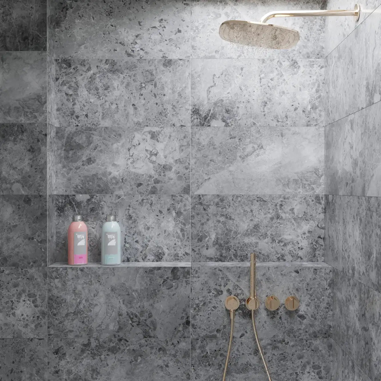 Silver Moon Marble Tile - Honed tile image