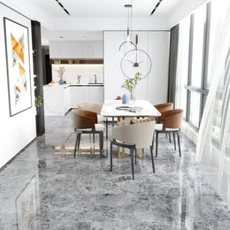 Silver Moon Marble Tile - Polished image 2