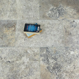 Silver Travertine Tile - Split Face 3D Effect image 4