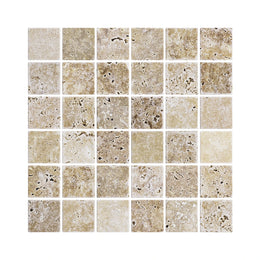 Siva Noce Travertine Mosaic Tile image 2