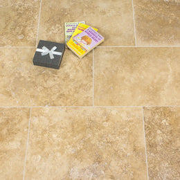 Siva Noce Travertine Tile - Unfilled Tumbled Edge image 3