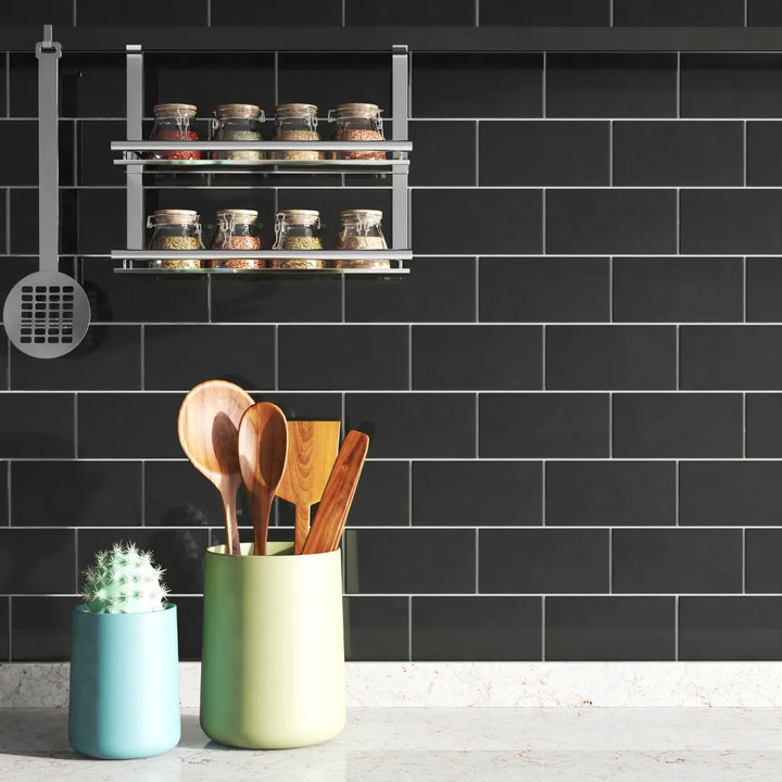 Soho Retro Black Flat Ceramic Tile tile image