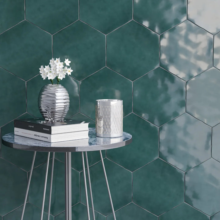 Teramoda Emerald Hexagon Ceramic Tile tile image