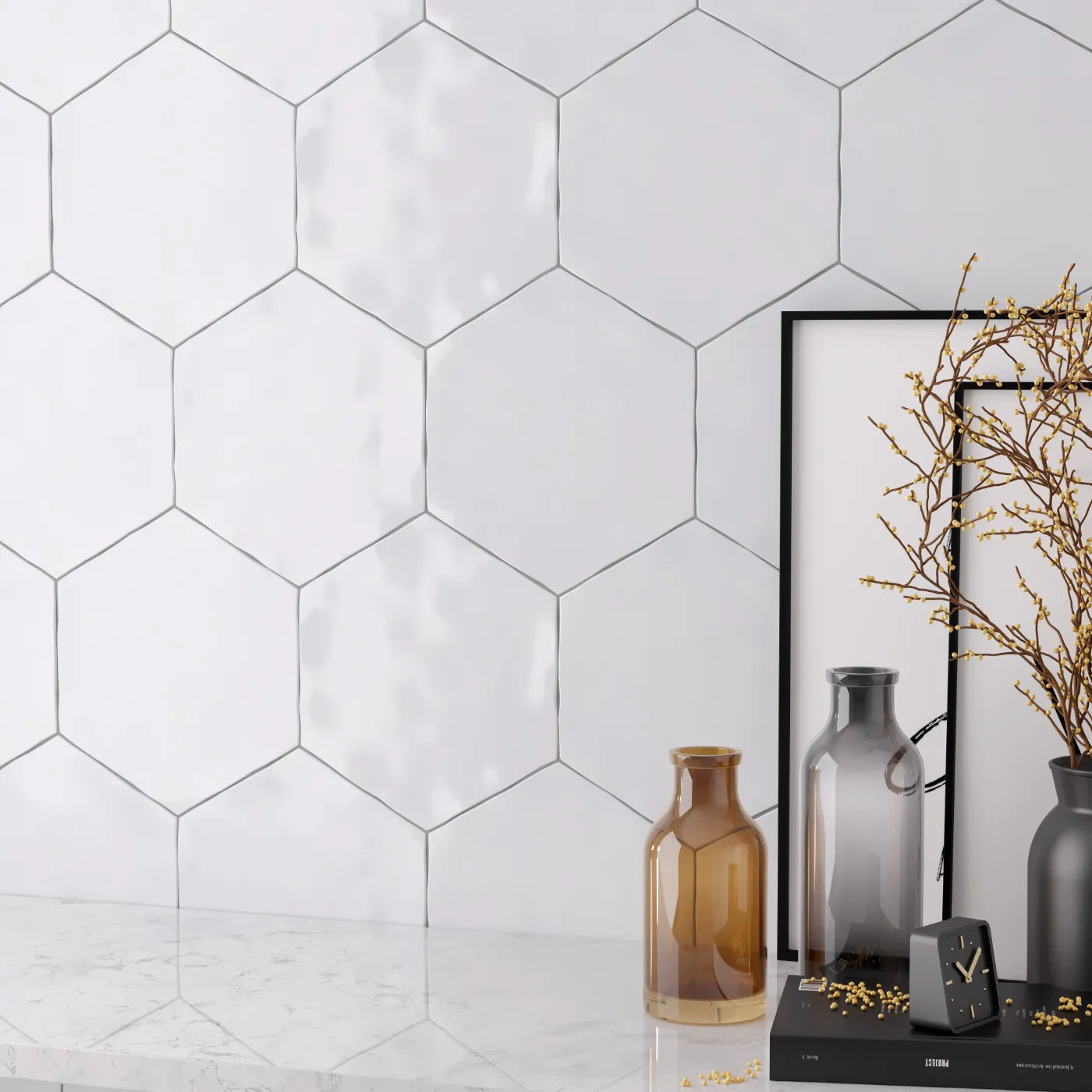 Teramoda Powder Hexagon Ceramic Tile tile image