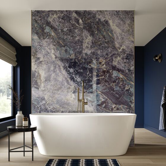Aqua Wall Blue Moon Gloss SPC Wall Panel 950x2400x6mm