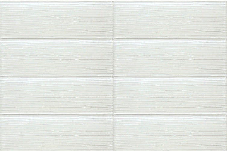 Liberty White - Glass Wall Tile - 10 x 30 cm