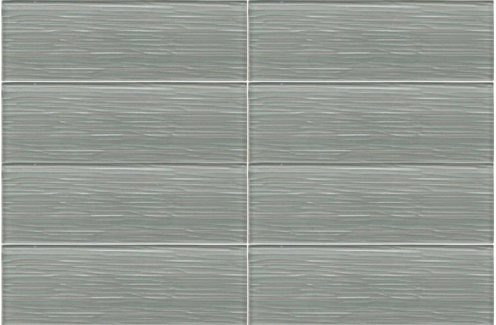 Liberty Zinc Grey - Glass Wall Tile - 10 x 30 cm