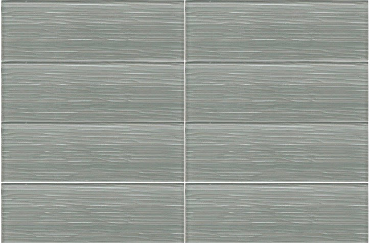 Liberty Zinc Grey - Glass Wall Tile - 10 x 30 cm