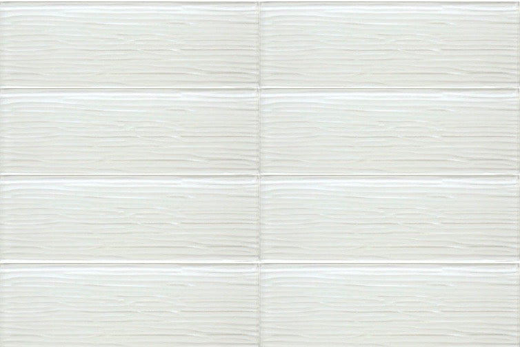 Liberty White - Glass Wall Tile - 10 x 30 cm
