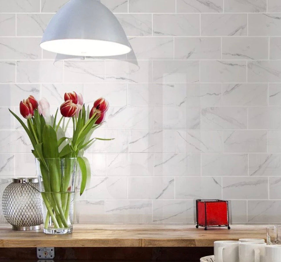 Carrara Flat Gloss 10x20cm